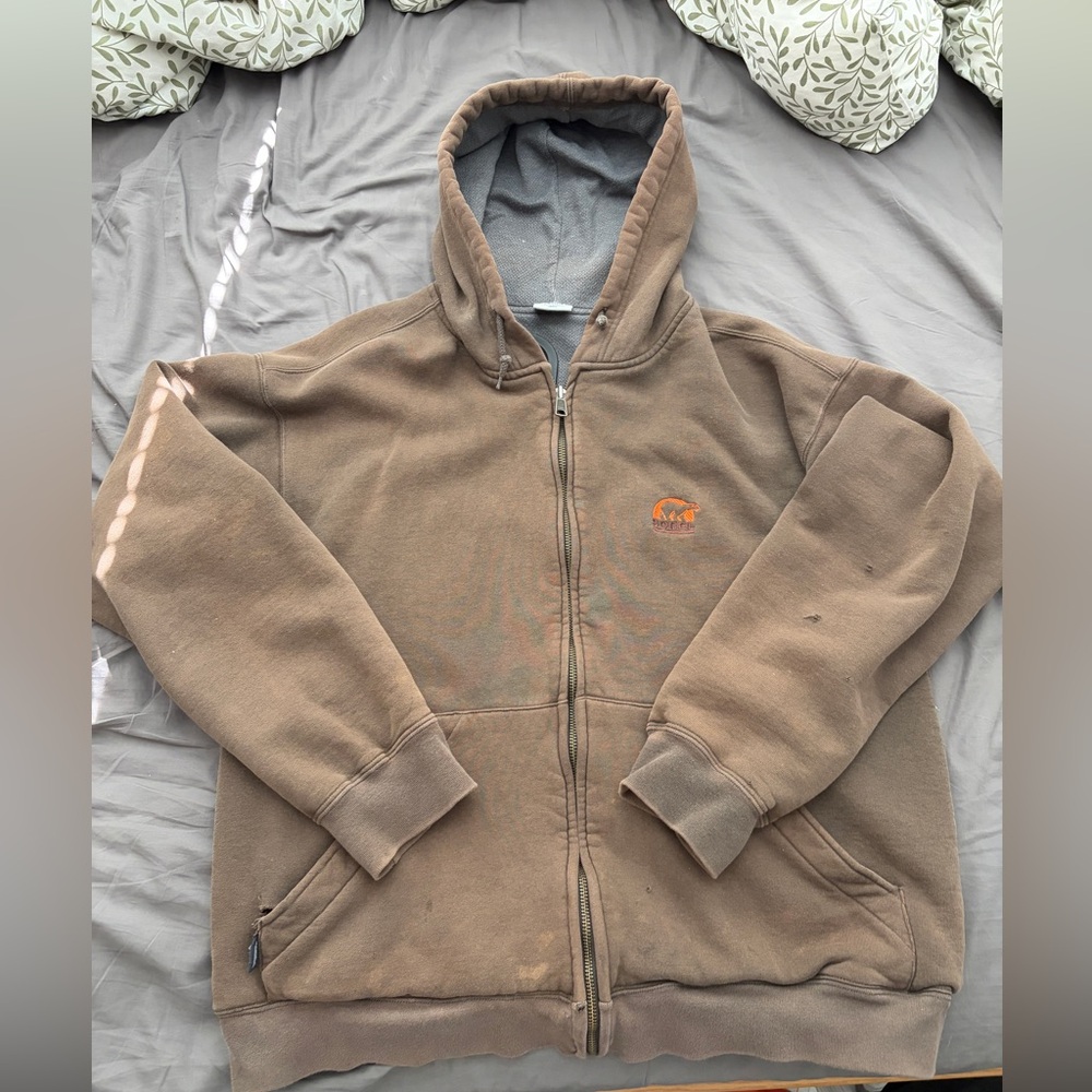 Brown Oversized Zipup